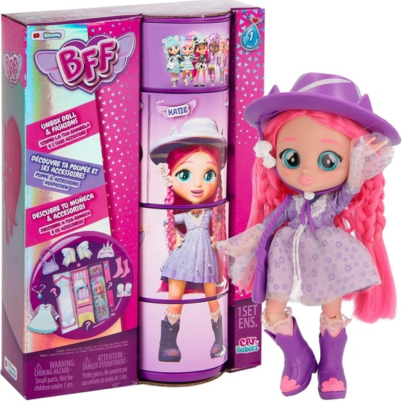Cry Babies BFF Katie Fashion Doll with 9+ Surprises Including Outfit - Picture 4 of 5